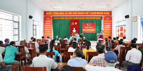 Xã Phú Hòa 1 tổ chức diễn đàn “Công an xã lắng nghe ý kiến Nhân dân”
