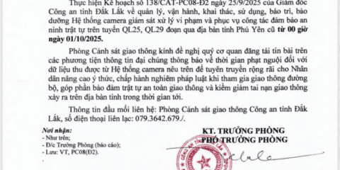 Vận hành, khai thác hệ thống camera giám sát, xử lý vi phạm  trật tự an toàn giao thông trên Quốc lộ 25, 29