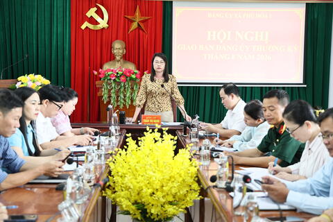 Hội nghị giao ban Đảng ủy thường kỳ tháng 8 năm 2026