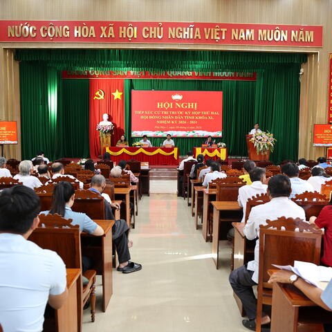 Tổ đại biểu số 2 HĐND tỉnh tiếp xúc cử tri xã Phú Hòa 1 trước Kỳ họp thứ hai