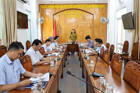 Đoàn kiểm tra số 267 của Ban Thường vụ Đảng ủy làm việc với Đảng ủy UBND xã